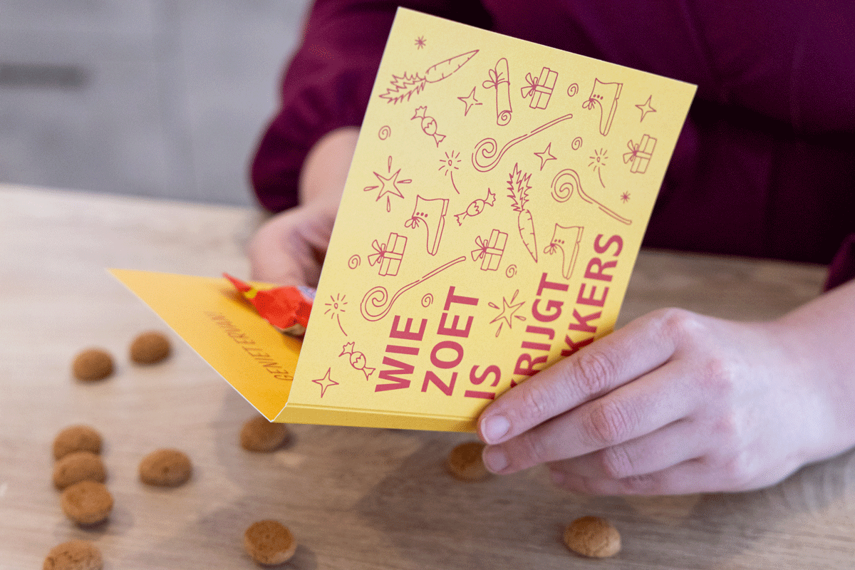 Sinterklaas-kort med Tony's Chocolonely