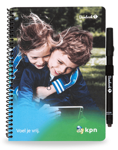 Bedrukt Bambook softcover A5 notitieboekje met logo
