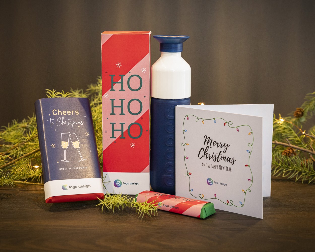 Julegavepakker med tryk