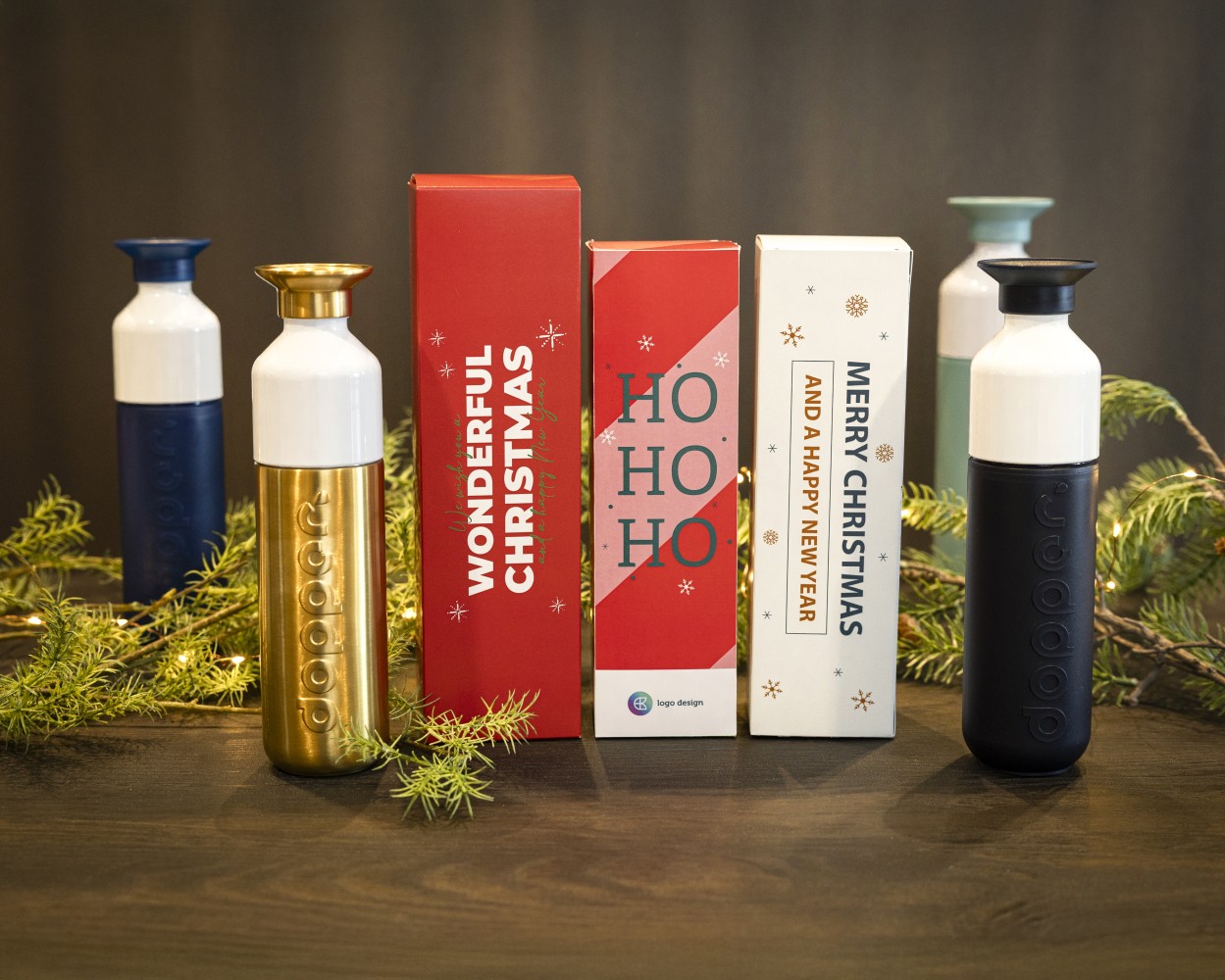 Julegavepakker med tryk