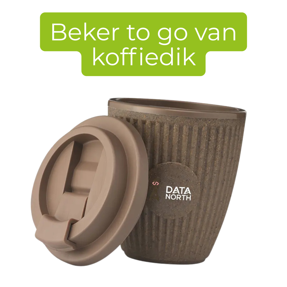 Genanvendeligt kaffekrus fremstillet med kaffegrums