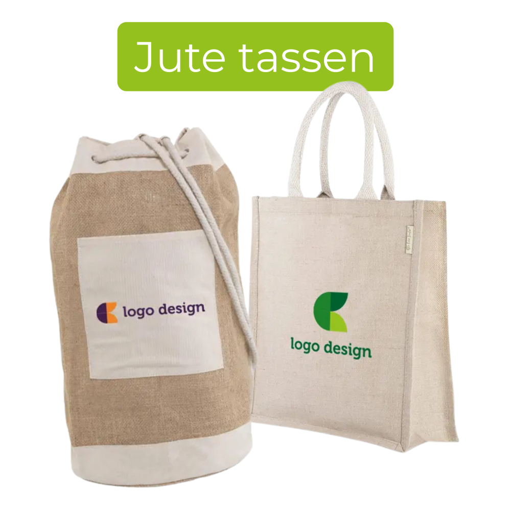 Bæredygtig jutepose som firmagave med tryk
