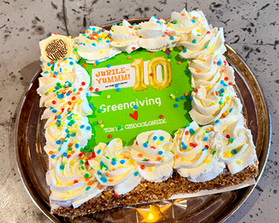10 års samarbejde mellem Greengiving og Tony's Chocolonely