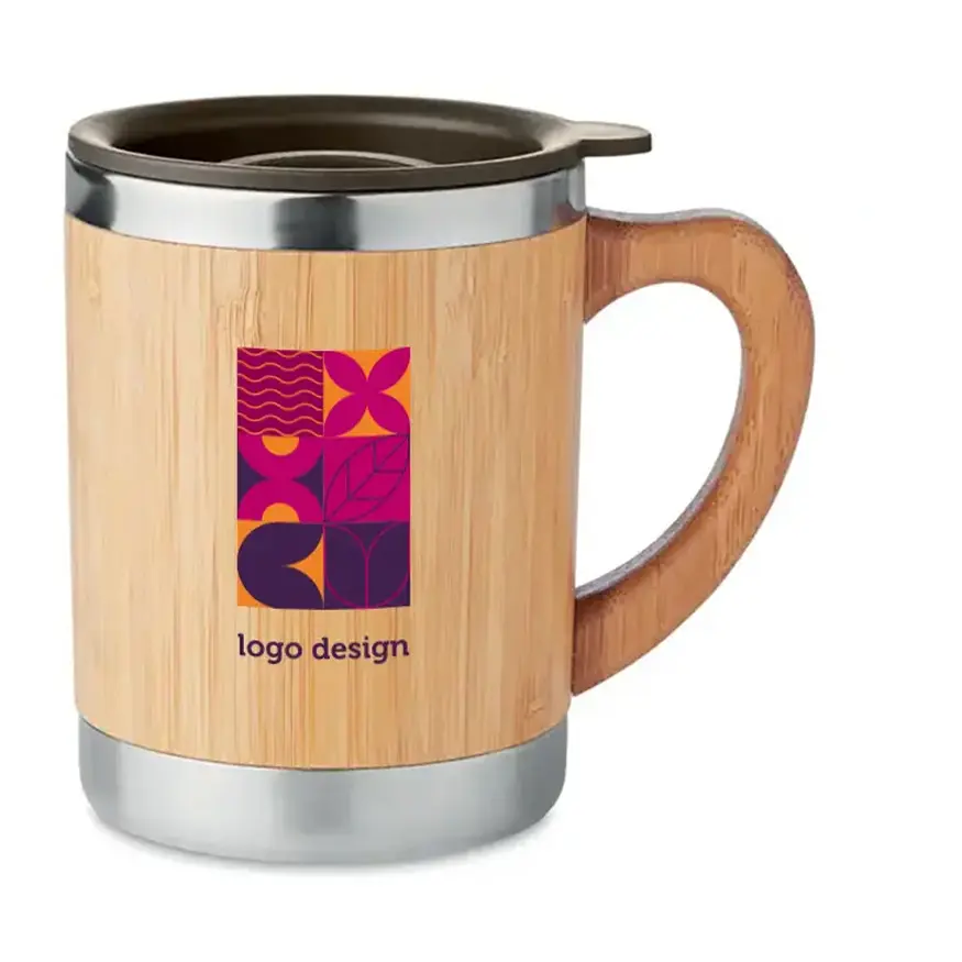 Få tryk på kaffekrus i bambus