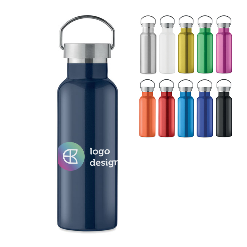 Dobbeltvægget flaske i rustfrit stål