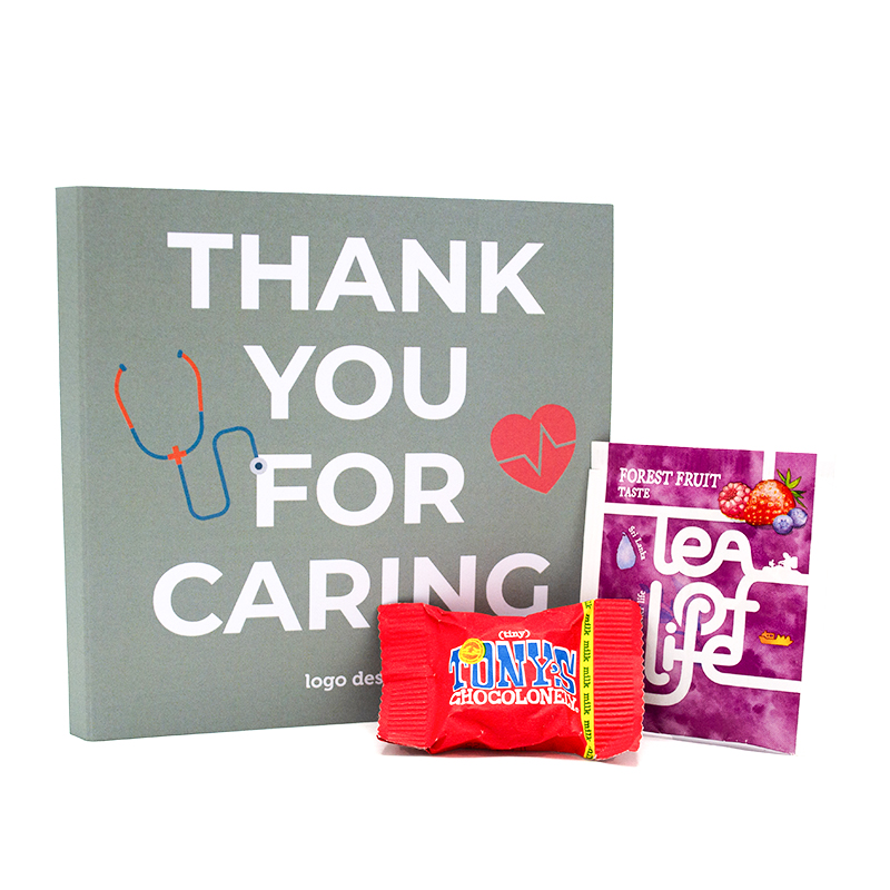 Kort med Tiny Tony og tepose | Sygeplejerskernes Dag