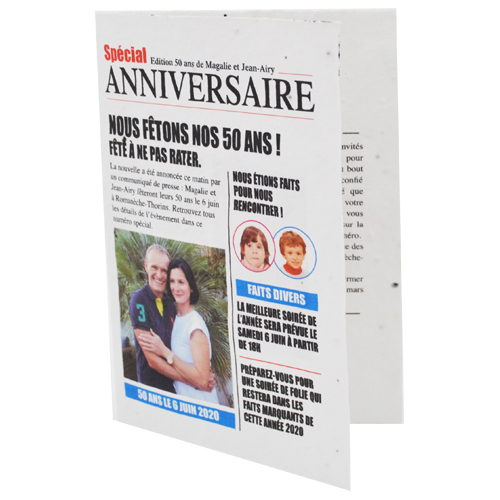 Frøpapirkort A5 foldet - Billede 3