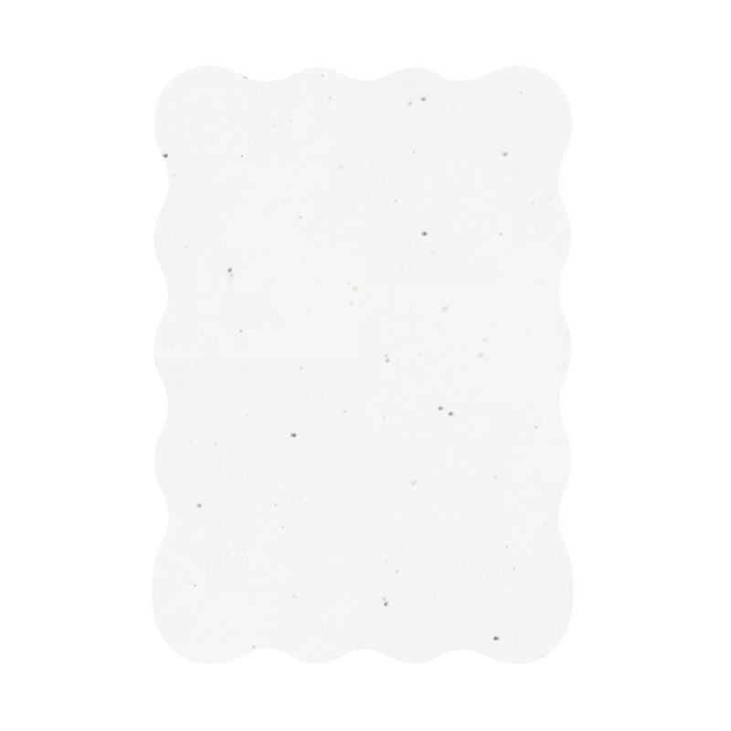 Frøpapirkort A5 med bølgekant | 200 g/m² - Billede 2