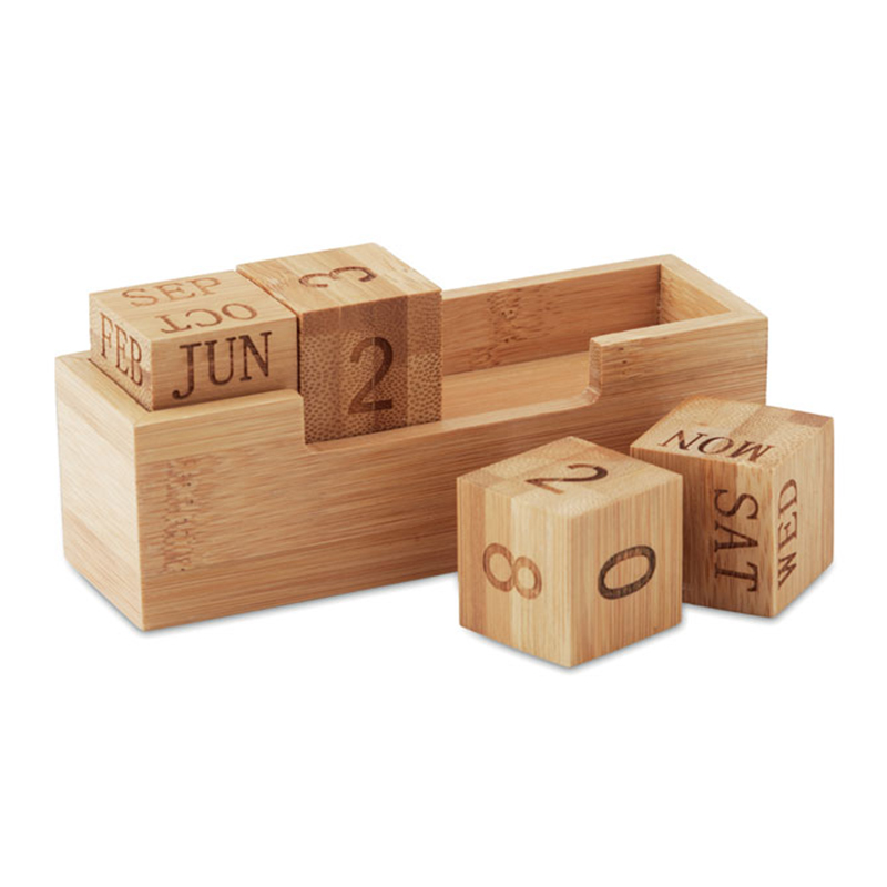 Skrivebordskalender i bambus - Billede 2