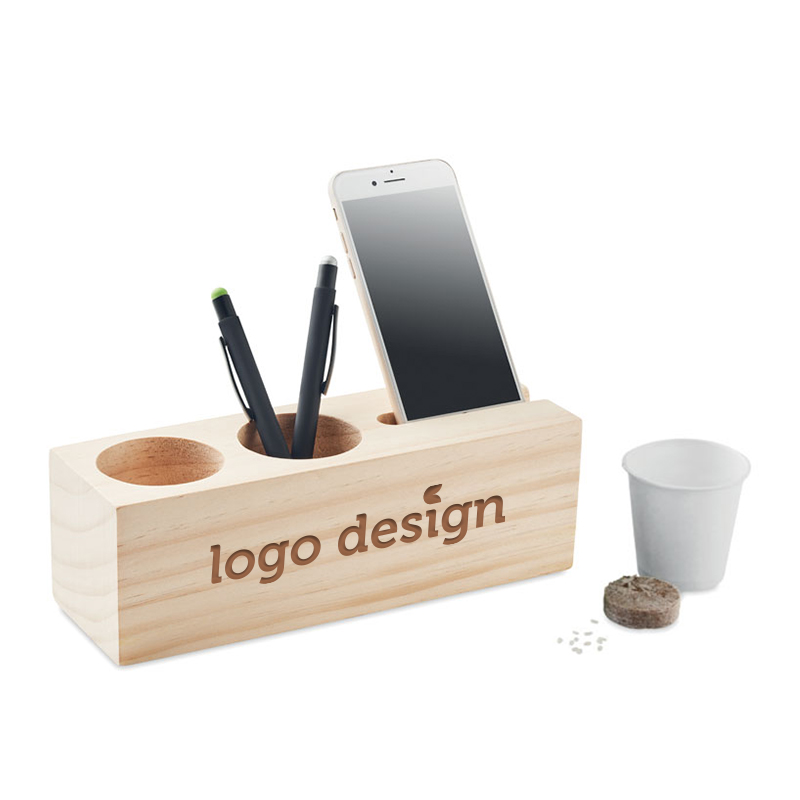 Skrivebordsstand med frø