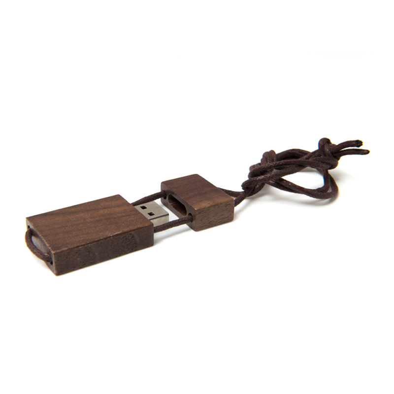 Træ USB-stick med snor - Billede 2