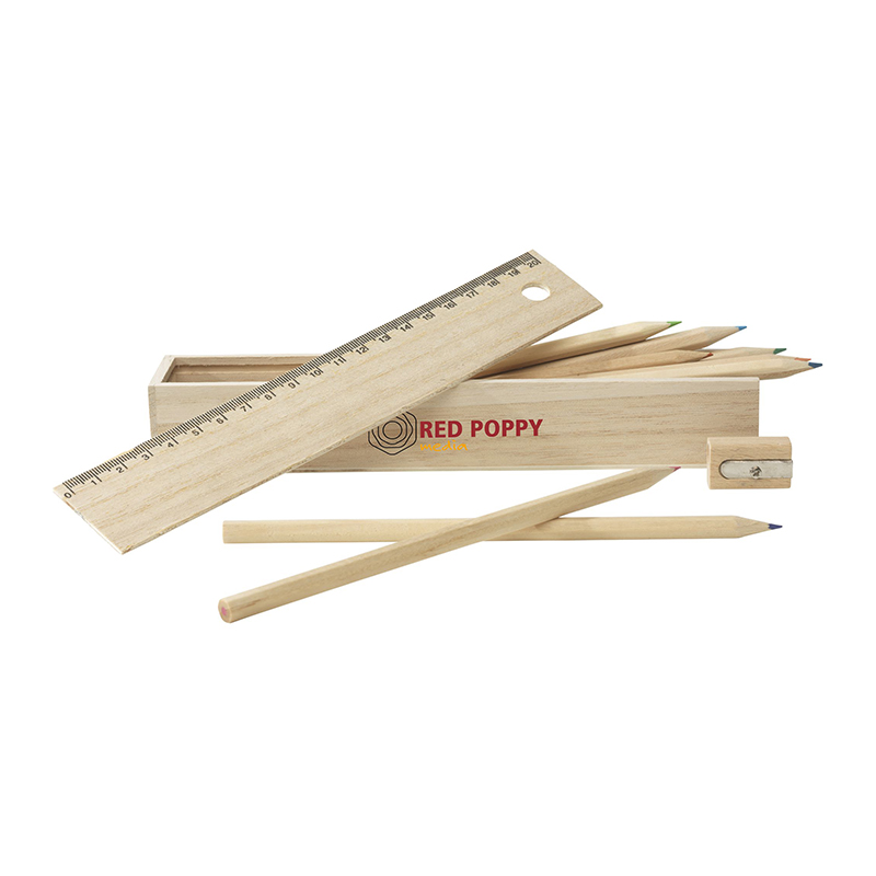 Multifunktionel æske med farveblyanter