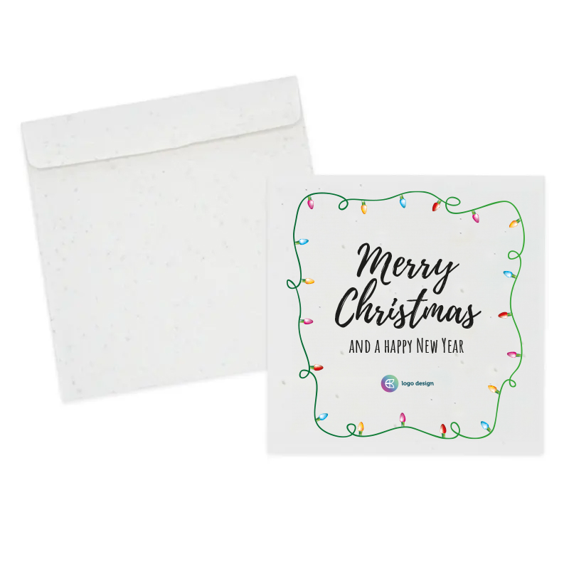 Froepapir julekort 21 x 21 cm