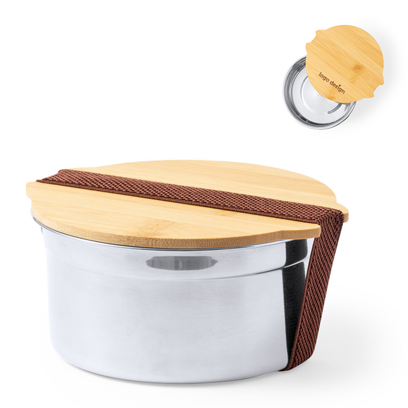 Rund madkasse i rustfrit stål