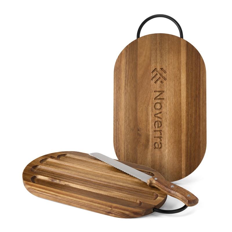 Skærebræt med brødkniv