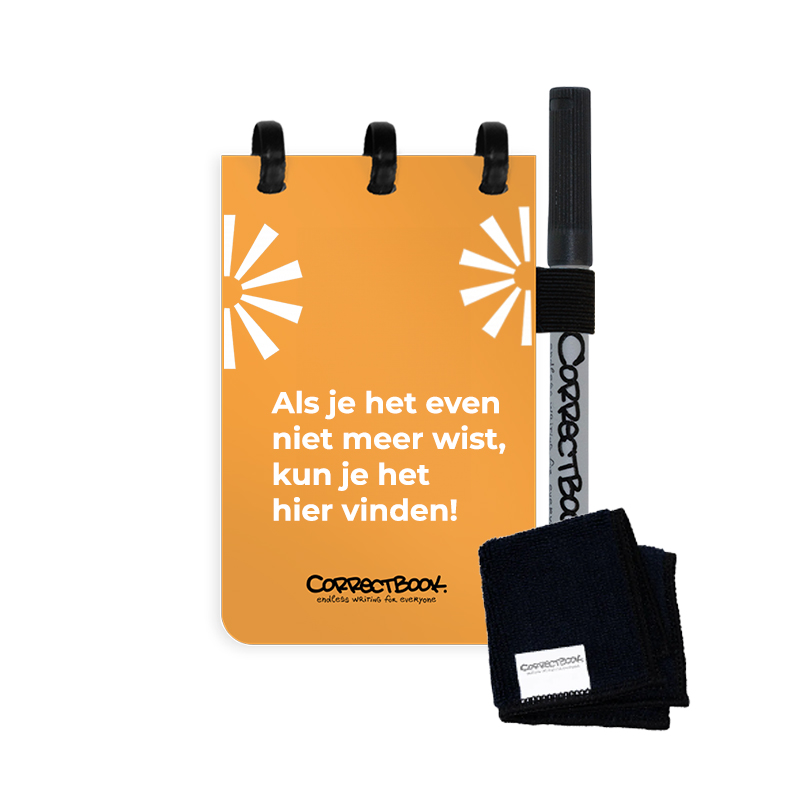 Correctbook pocket med tryk