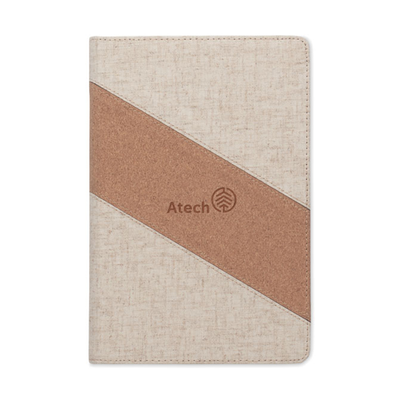 Notesbog med trådløs oplader