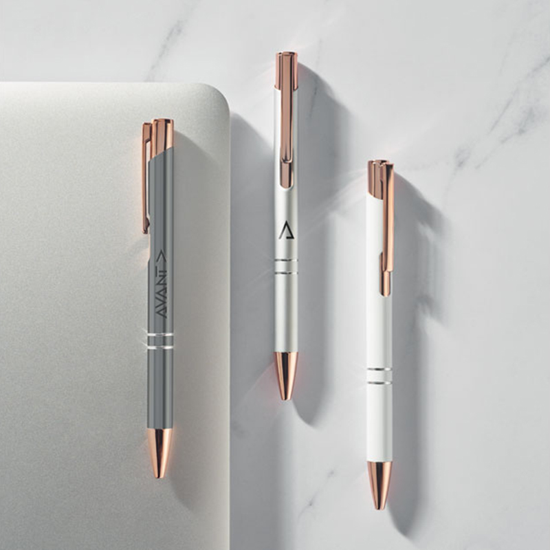 Aluminiums-pen rosaguldfarvet - Billede 3