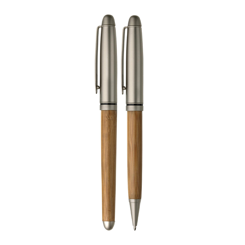 Bambus kuglepen og rollerball pen - Billede 3
