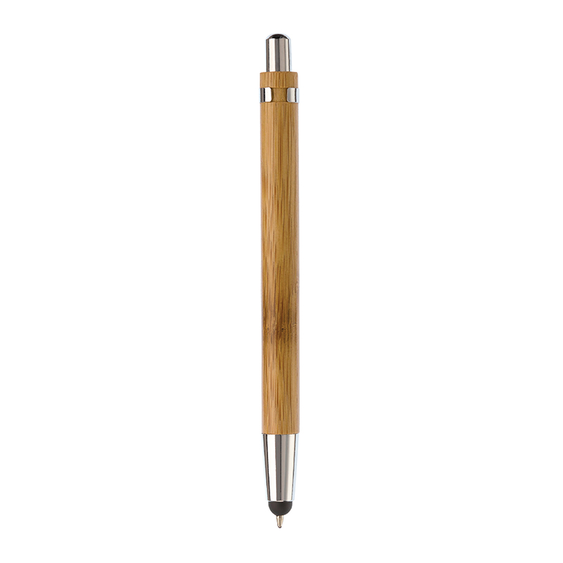 Bambus kuglepen med stylus - Billede 2