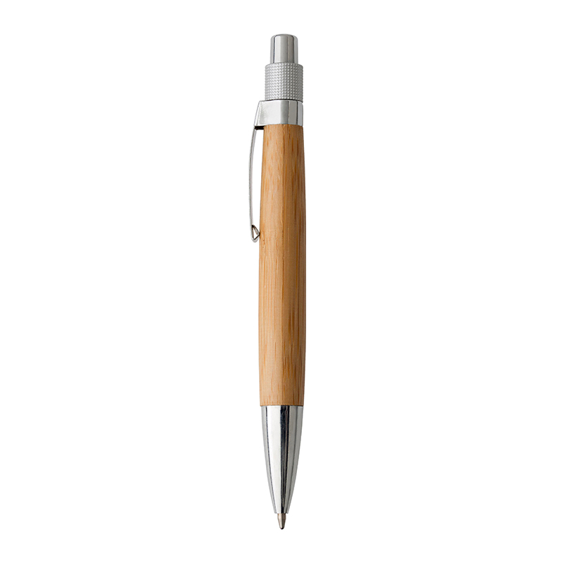 Bambus kuglepen med buet design - Billede 2