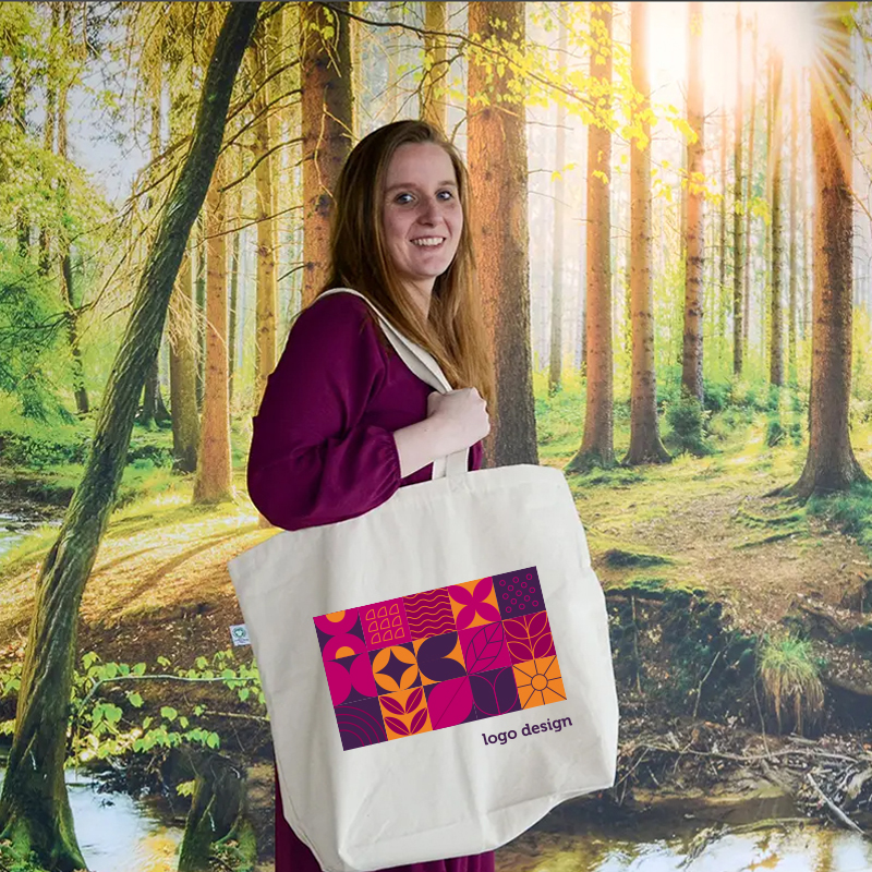 Fairtrade big shopper ecru - Billede 4