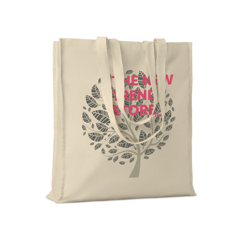 Baeredygtig mulepose med fuldfarvet tryk | 140 gr./m2