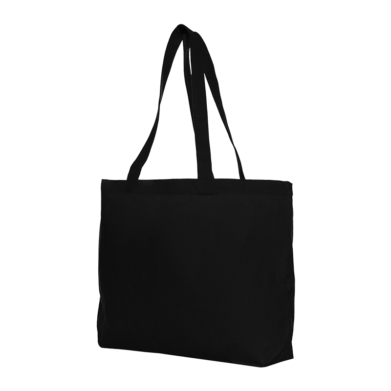 Stor canvas shopper | sort - Billede 2