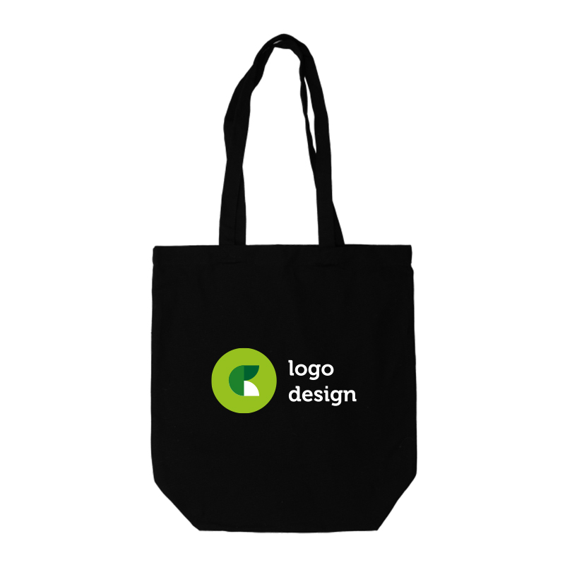 Lille canvas shopper sort - Billede 3