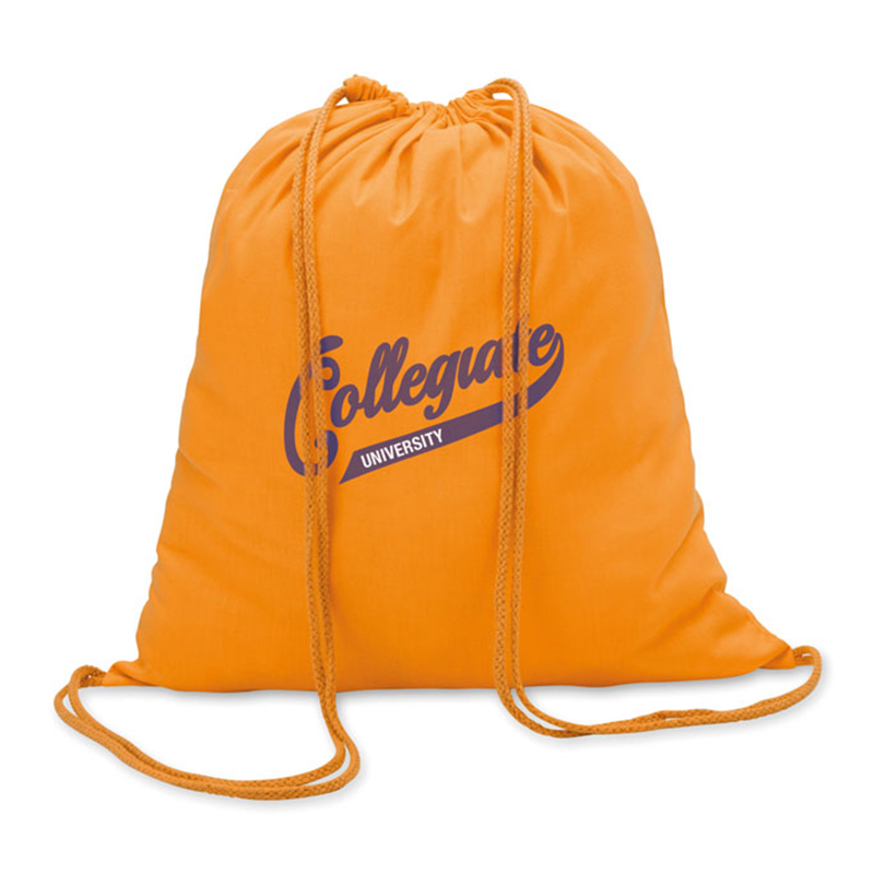 Farvet rygsaek i bomuld