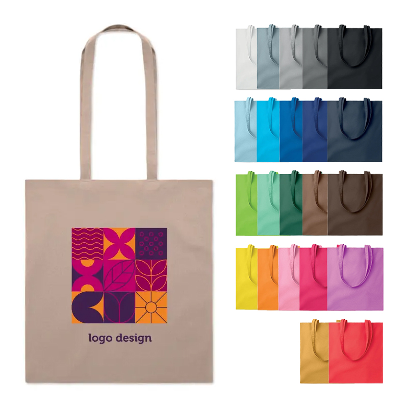 Farvet mulepose i bomuld