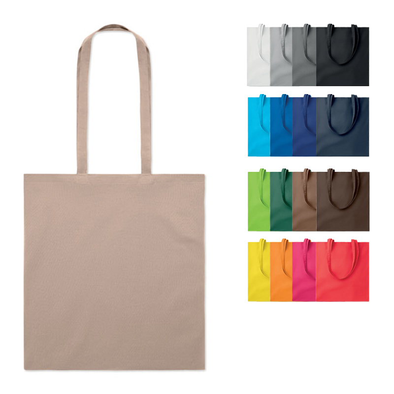 Farvet mulepose i bomuld | uden tryk