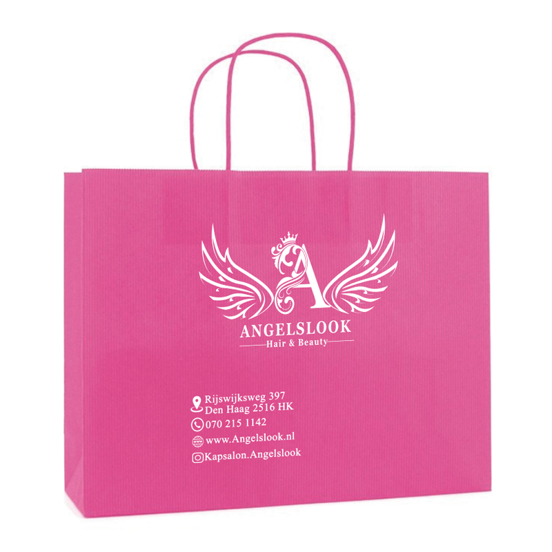 Farvet papirpose M | 120 gr./m2