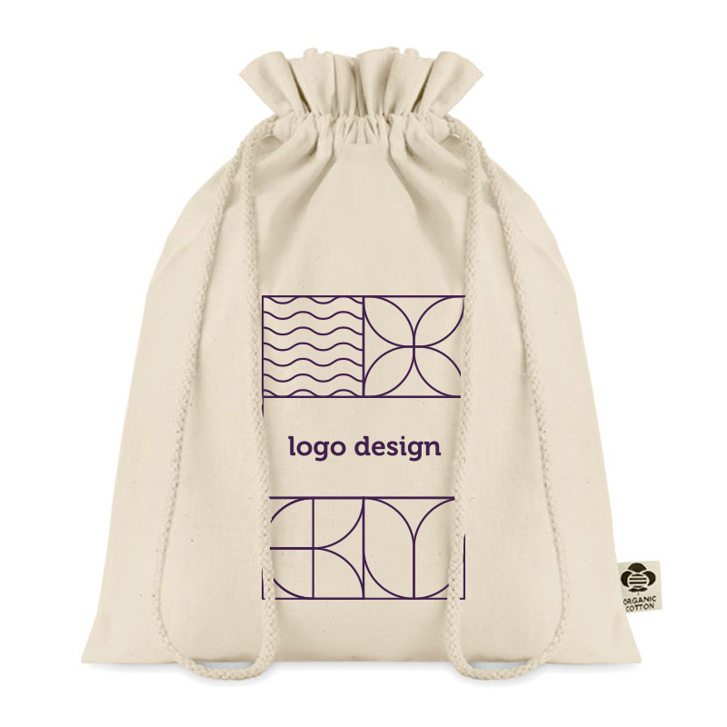 Mellemstor gavepose af økologisk bomuld