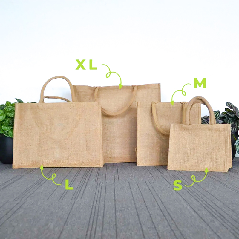 Jute taske natur XL - Billede 2