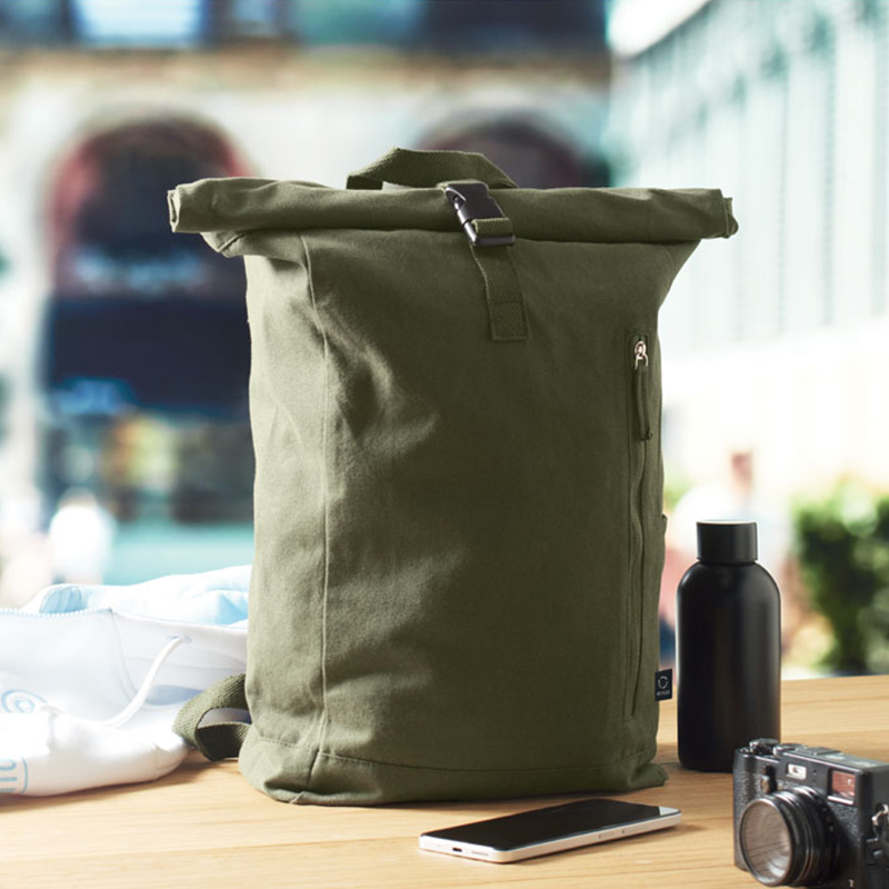 Rolltop-rygsæk genanvendt bomuld - Billede 4