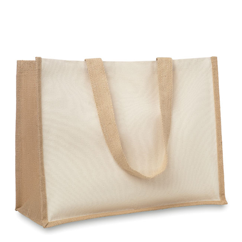 Shopper i canvas og jute - Billede 2