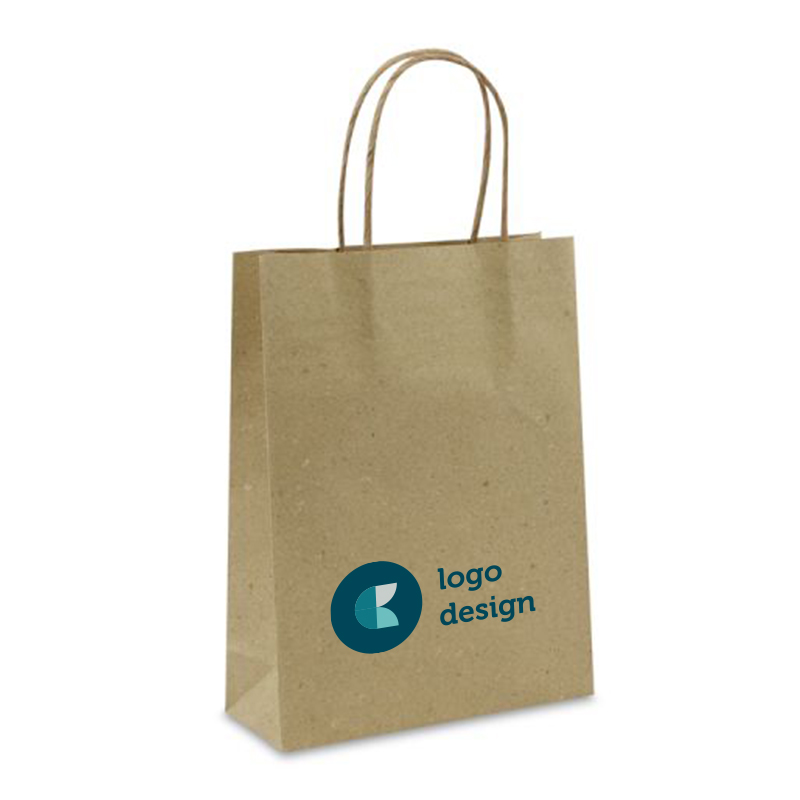 Graspapir taske mellem