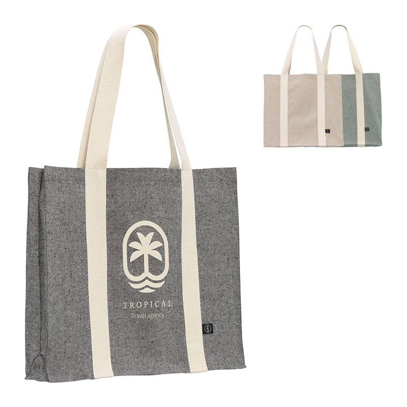 Indkøbstaske i genanvendt bomuld