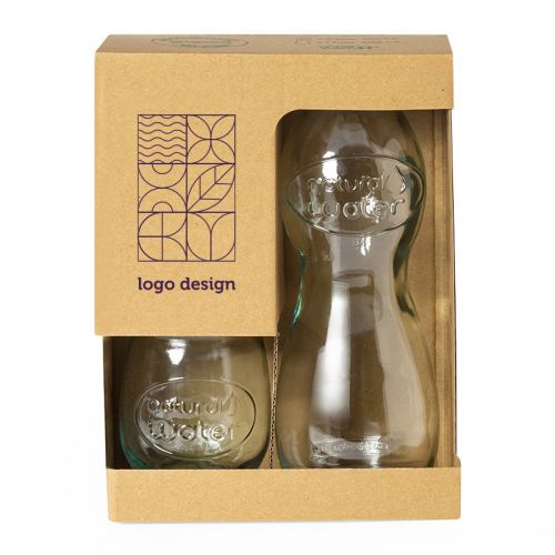 Drikkeflaske med glas - Billede 1