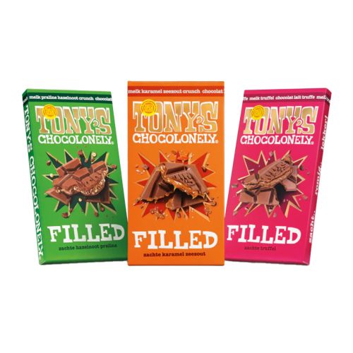 Tony’s Chocolonely fyldt chokoladebar - Billede 5