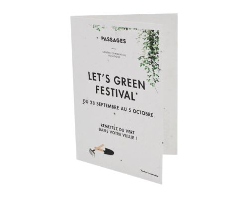 Frøpapirkort A5 foldet - Billede 2