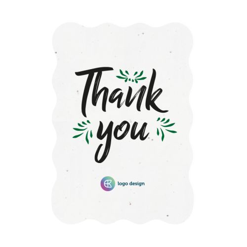 Frøpapirkort A5 med bølgekant | 200 g/m² - Billede 1