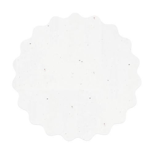 Rundt frøpapirkort A5 med bølgekant | 200 gr./m2 - Billede 2