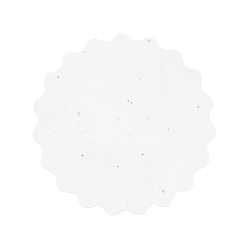 Rundt frøpapirkort A6 med bølgekant | 200 gr./m2 - Billede 2