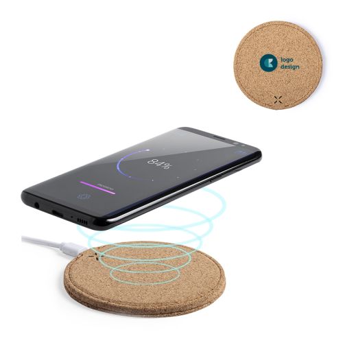 Trådløs oplader i naturlig kork - Bild 1
