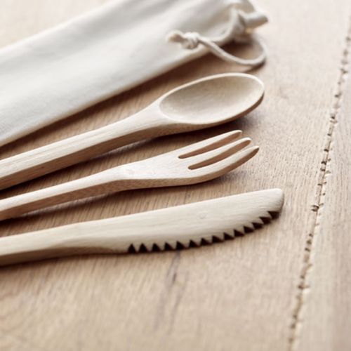 Genanvendeligt bestiksæt i bambus - Billede 3