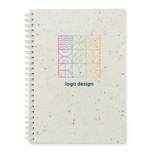 A5 notesbog af frøpapir - Billede 1