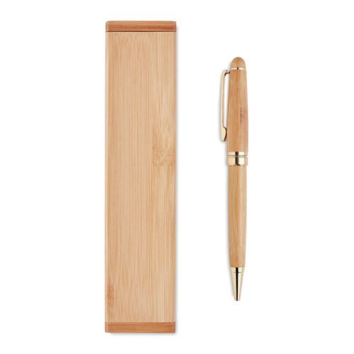 Bambus kuglepen i gaveæske - Billede 4