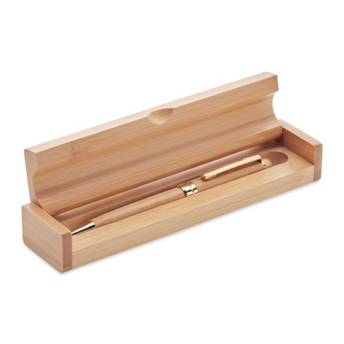 Bambus kuglepen i gaveæske - Billede 2